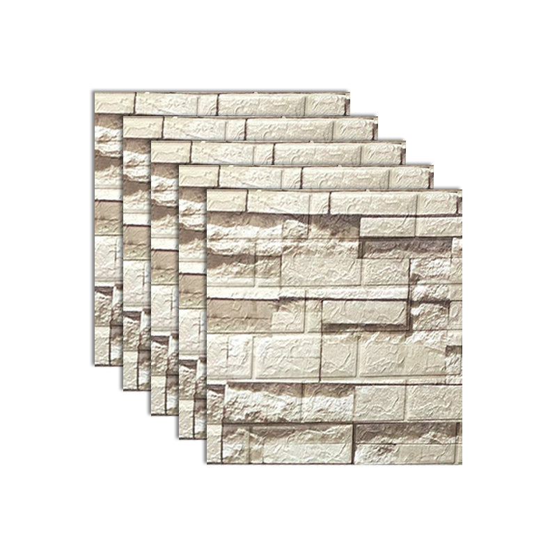 Industrial Wall Plank 3D Brick Bathroom Wall Panels Set of 5