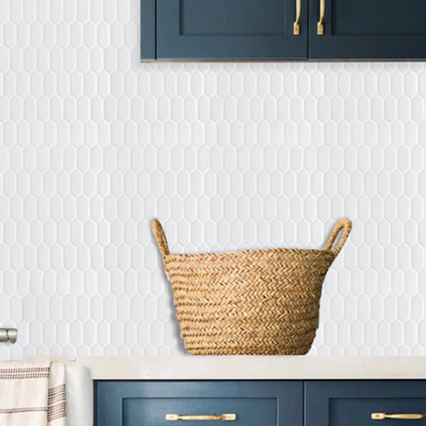 Modern Peel & Stick Field Tile PVC Hexagonal Mosaic Tile Peel and Stick Backsplash