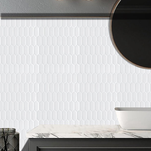 Modern Peel & Stick Field Tile PVC Hexagonal Mosaic Tile Peel and Stick Backsplash