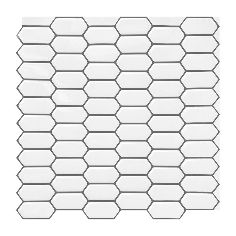 Modern Peel & Stick Field Tile PVC Hexagonal Mosaic Tile Peel and Stick Backsplash