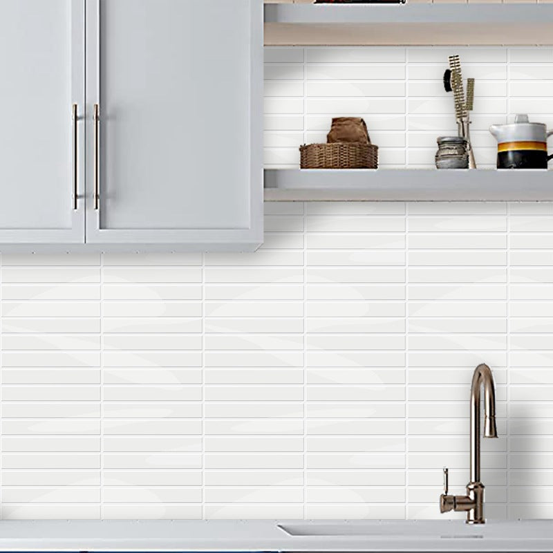 Modern Peel & Stick Subway Tile PVC Rectangular Peel and Stick Backsplash