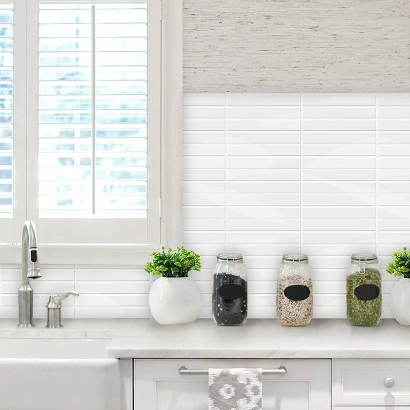 Modern Peel & Stick Subway Tile PVC Rectangular Peel and Stick Backsplash