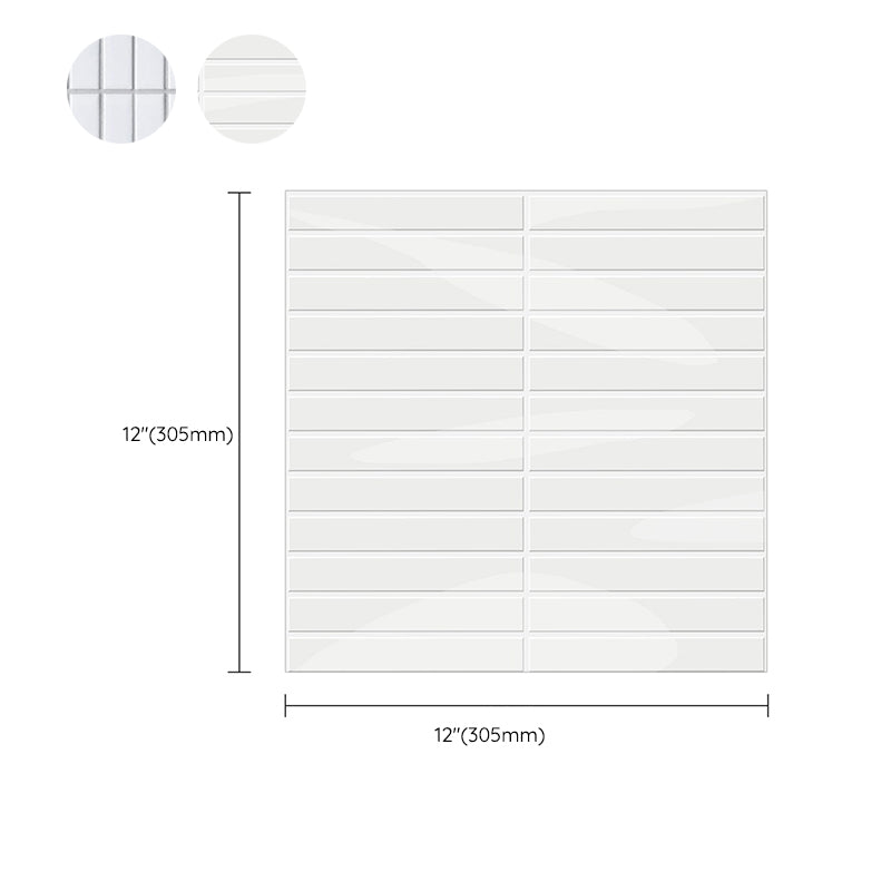 Modern Peel & Stick Subway Tile PVC Rectangular Peel and Stick Backsplash