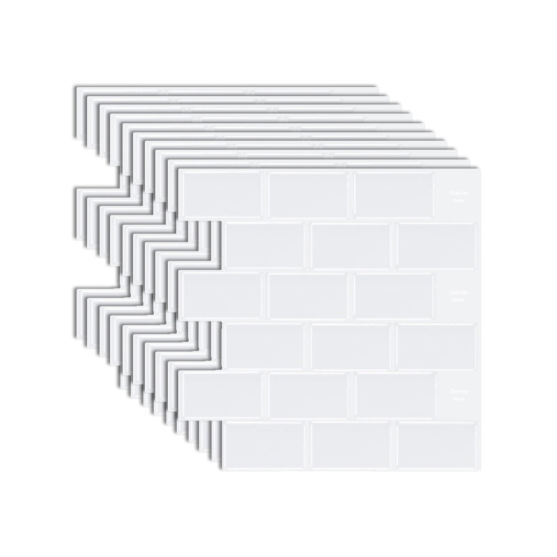 Modern Tile-Peel & Stick PVC Rectangular Subway Tile Peel and Stick Wall Tile