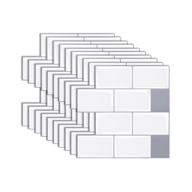 Modern Tile-Peel & Stick PVC Rectangular Subway Tile Peel and Stick Wall Tile