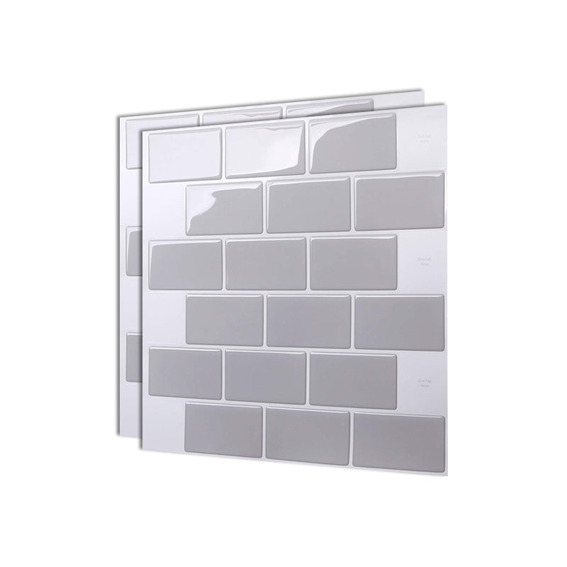 Square Peel & Stick Tile Stone Composite Subway Tile for Kitchen Backsplash