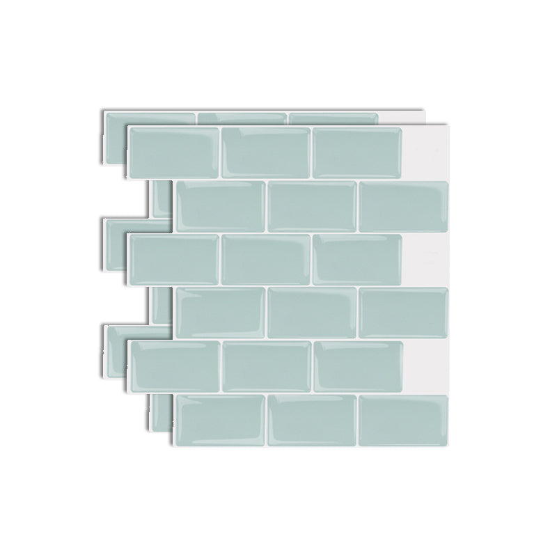 Square Peel & Stick Tile Stone Composite Subway Tile for Kitchen Backsplash