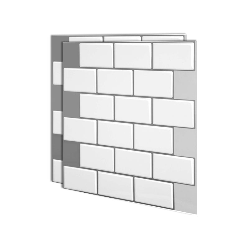 Square Peel & Stick Tile Stone Composite Subway Tile for Kitchen Backsplash