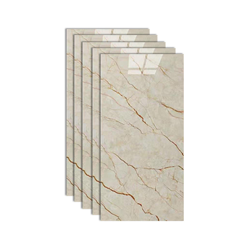 Stain Resistant Peel & Stick Tile Marbling Single Tile for Kitchen Backsplash