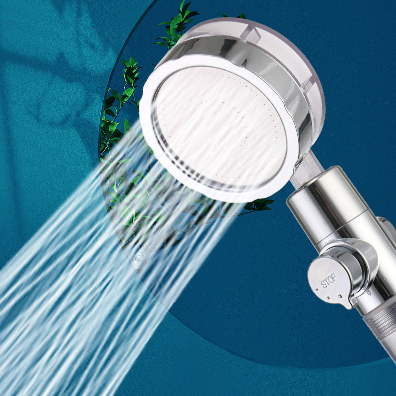 Plastic Shower Head Round Handheld Shower Head with Adjustable Water Flow