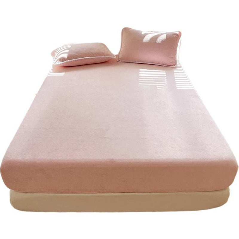 Flannel Fitted Sheet Modern Elegant Super Soft Bed Sheet Set