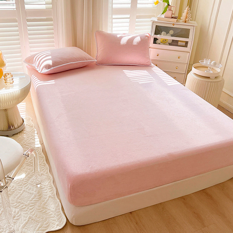 Flannel Fitted Sheet Modern Elegant Super Soft Bed Sheet Set