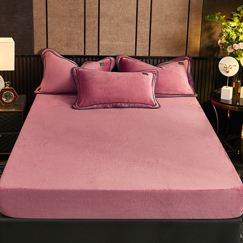 Modern Bed Sheet Soild Super Soft Set Fitted Sheet for Bedroom