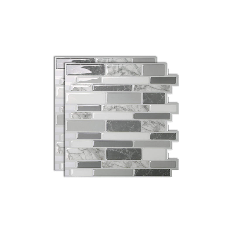 Square Peel & Stick Tile Stone Composite Subway Tile for Backsplash Wall