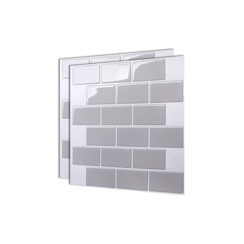 Square Peel & Stick Tile Stone Composite Subway Tile for Backsplash Wall