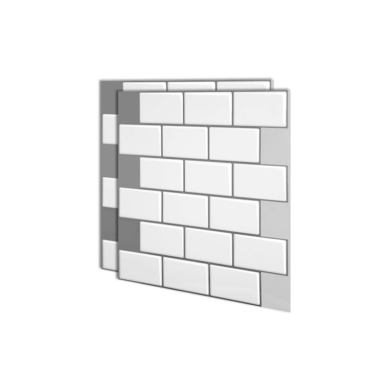 Square Peel & Stick Tile Stone Composite Subway Tile for Backsplash Wall