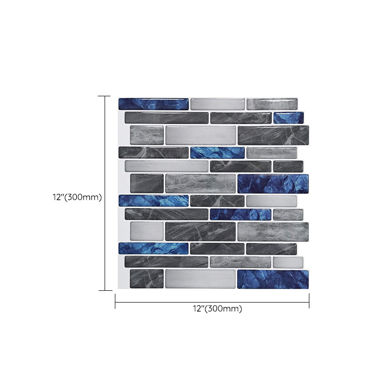 Square Peel & Stick Tile Stone Composite Subway Tile for Backsplash Wall