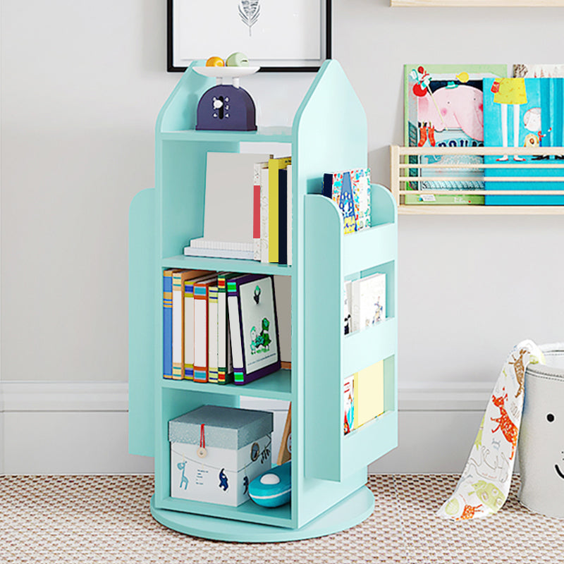 Scandinavian Book Shelf Double-Sided Standard Kids Bookcase in Open Back
