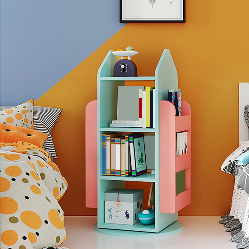 Scandinavian Book Shelf Double-Sided Standard Kids Bookcase in Open Back
