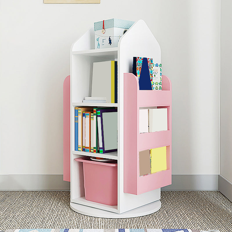 Scandinavian Book Shelf Double-Sided Standard Kids Bookcase in Open Back