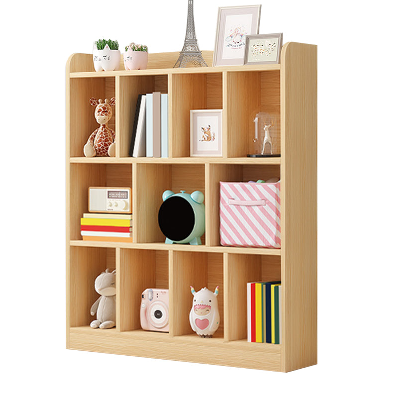 Scandinavian Wood Storage Bookcase Freestanding Book Shelf in Pine