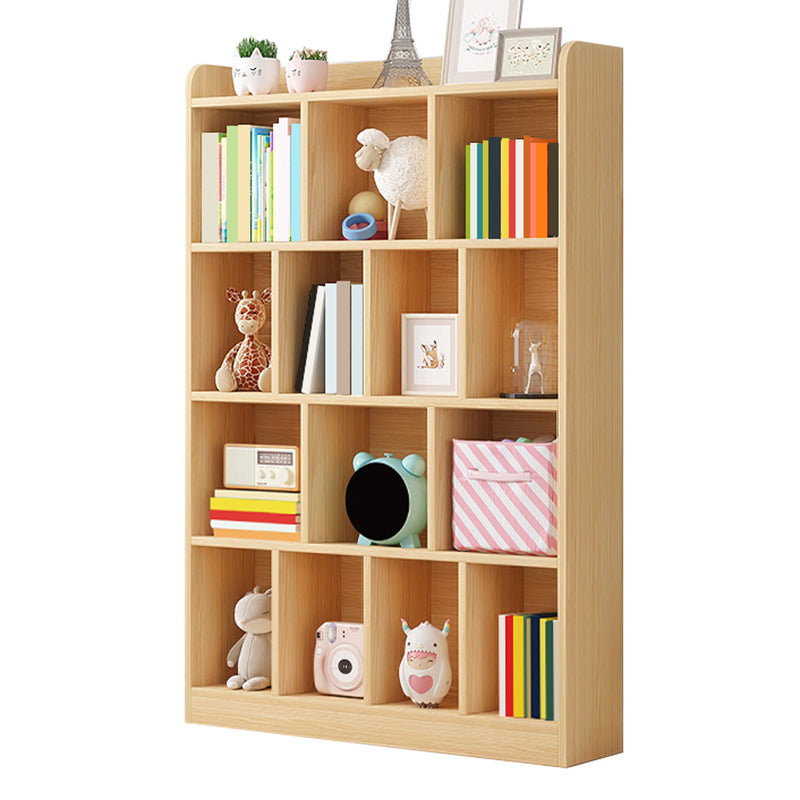 Scandinavian Wood Storage Bookcase Freestanding Book Shelf in Pine