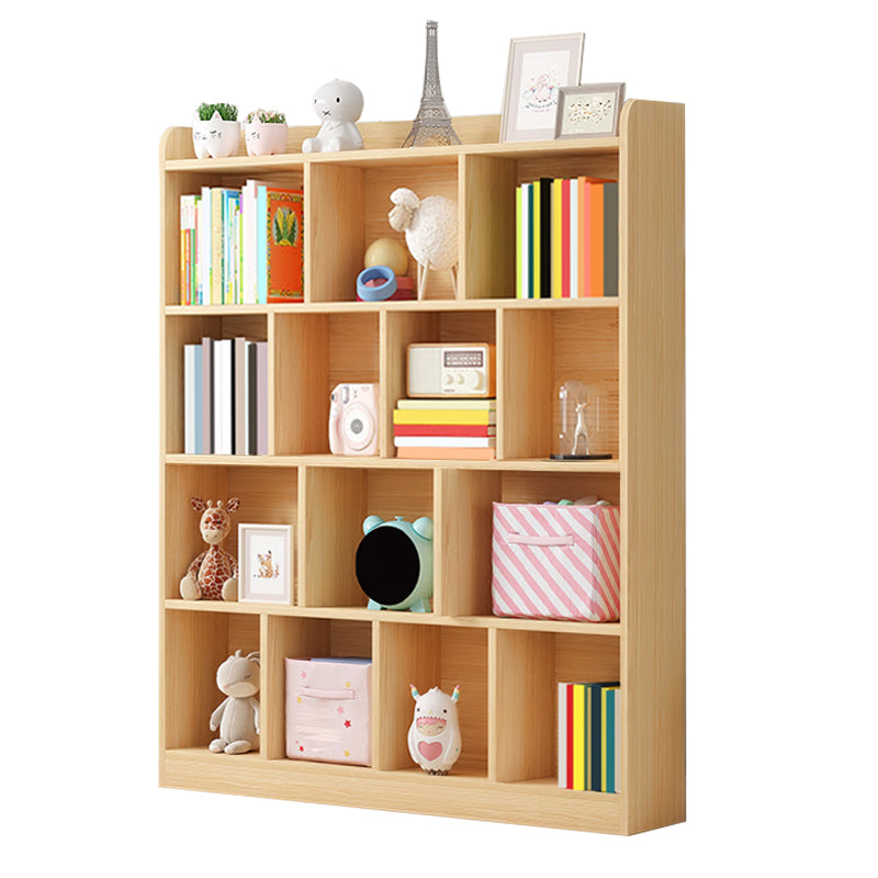 Scandinavian Wood Storage Bookcase Freestanding Book Shelf in Pine