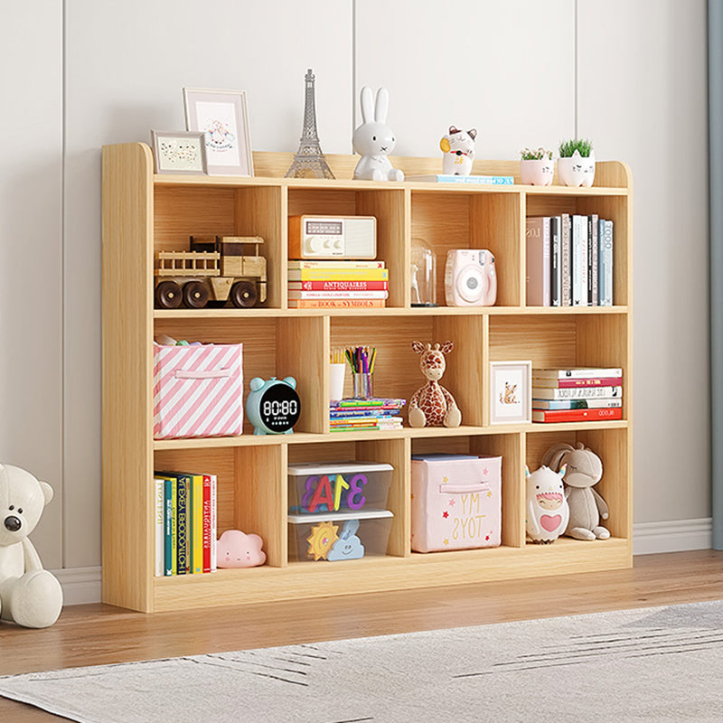 Scandinavian Wood Storage Bookcase Freestanding Book Shelf in Pine