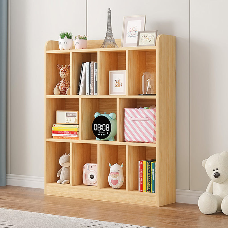 Scandinavian Wood Storage Bookcase Freestanding Book Shelf in Pine