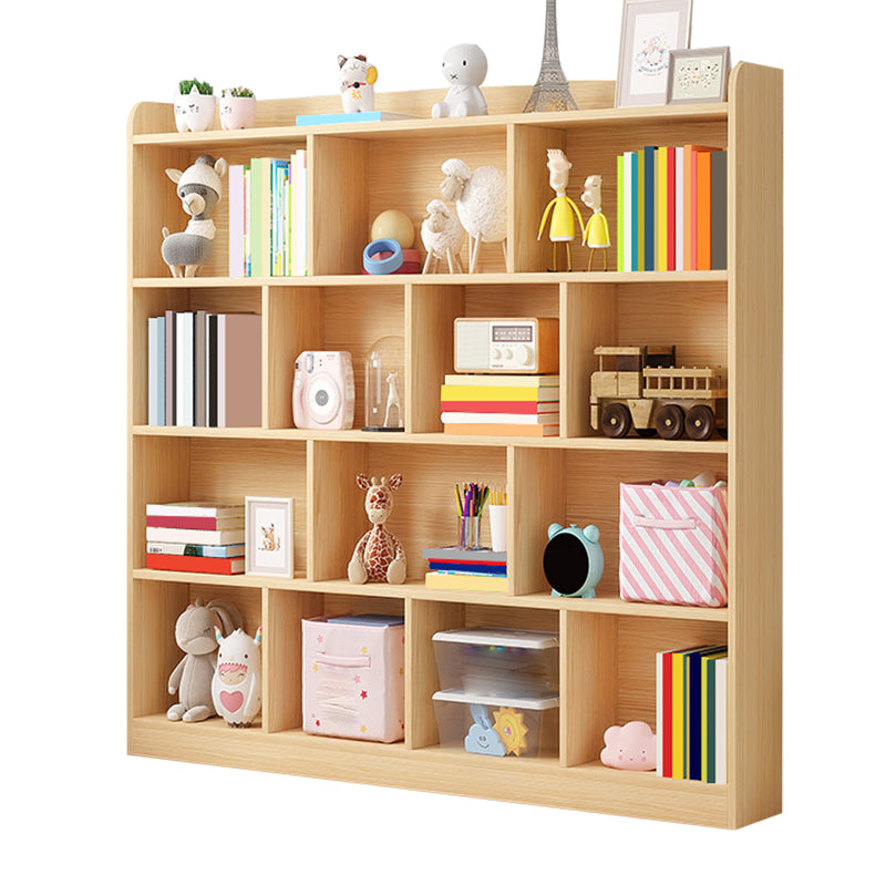 Scandinavian Wood Storage Bookcase Freestanding Book Shelf in Pine