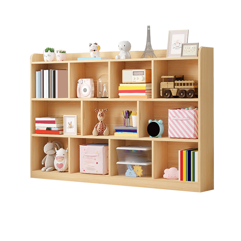 Scandinavian Wood Storage Bookcase Freestanding Book Shelf in Pine