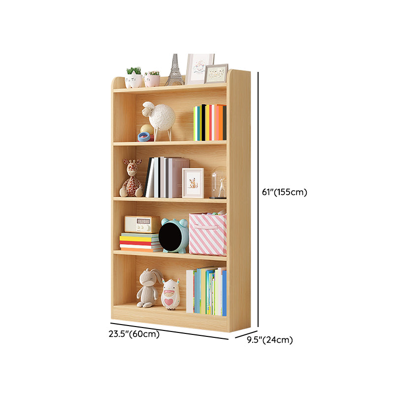 Scandinavian Wood Storage Bookcase Freestanding Book Shelf in Pine