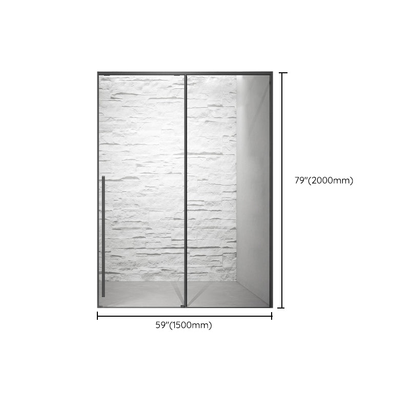 Semi Frameless Shower Doors Scratch Resistant Single Sliding Shower Doors