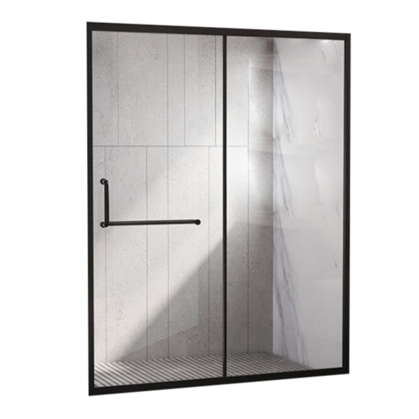 Single Sliding Framed 74.8" H Shower Bath Door Modern Tempered Shower Door