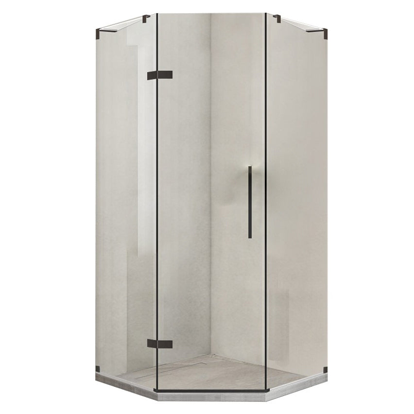 Black Scratch Resistant Shower Bath Door Semi Frameless Shower Doors
