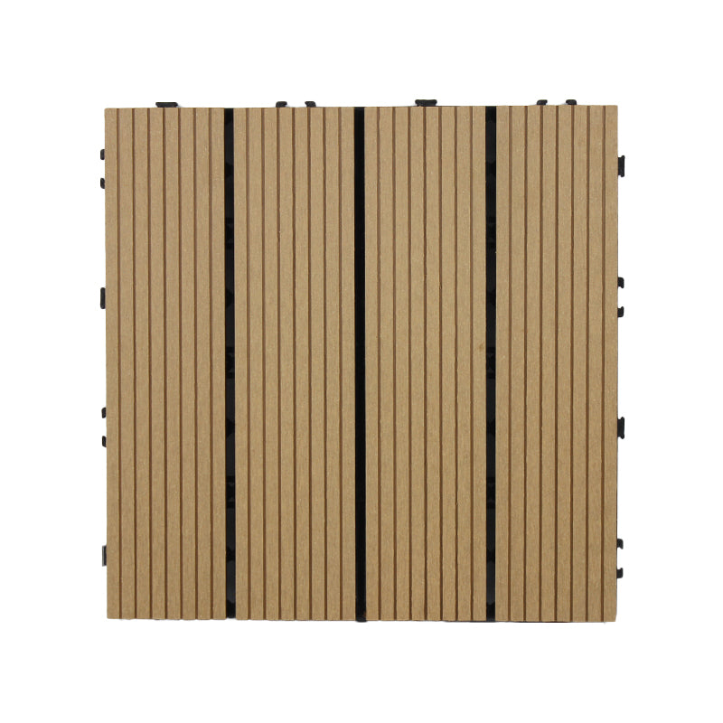 12" X 12"Square PVC Patio Tiles Snapping Installation Outdoor Flooring Tiles