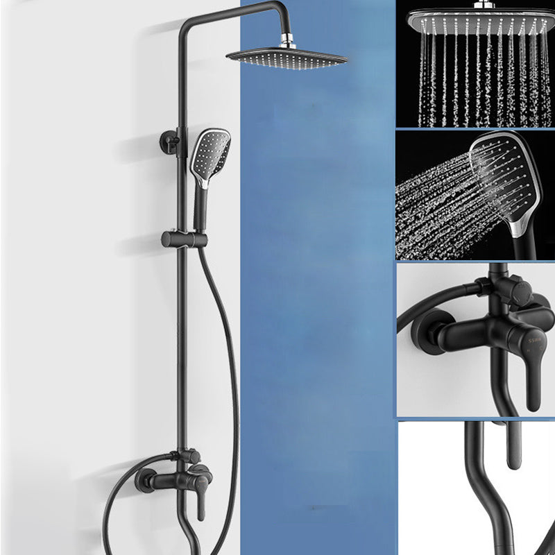 Wall Mounted Shower System Contemporary Adjustable Shower Head Combo