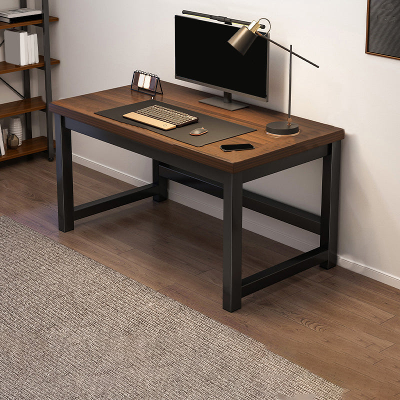 Wooden Industrial Gaming Desk Antique Finish Computer Desk with Metal Legs