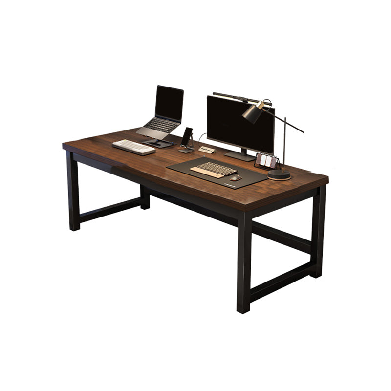 Wooden Industrial Gaming Desk Antique Finish Computer Desk with Metal Legs