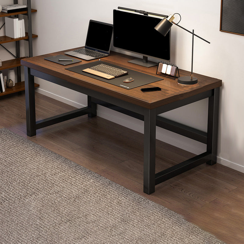 Wooden Industrial Gaming Desk Antique Finish Computer Desk with Metal Legs