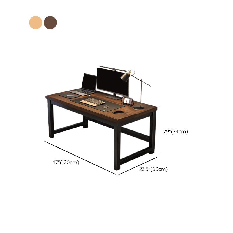 Wooden Industrial Gaming Desk Antique Finish Computer Desk with Metal Legs