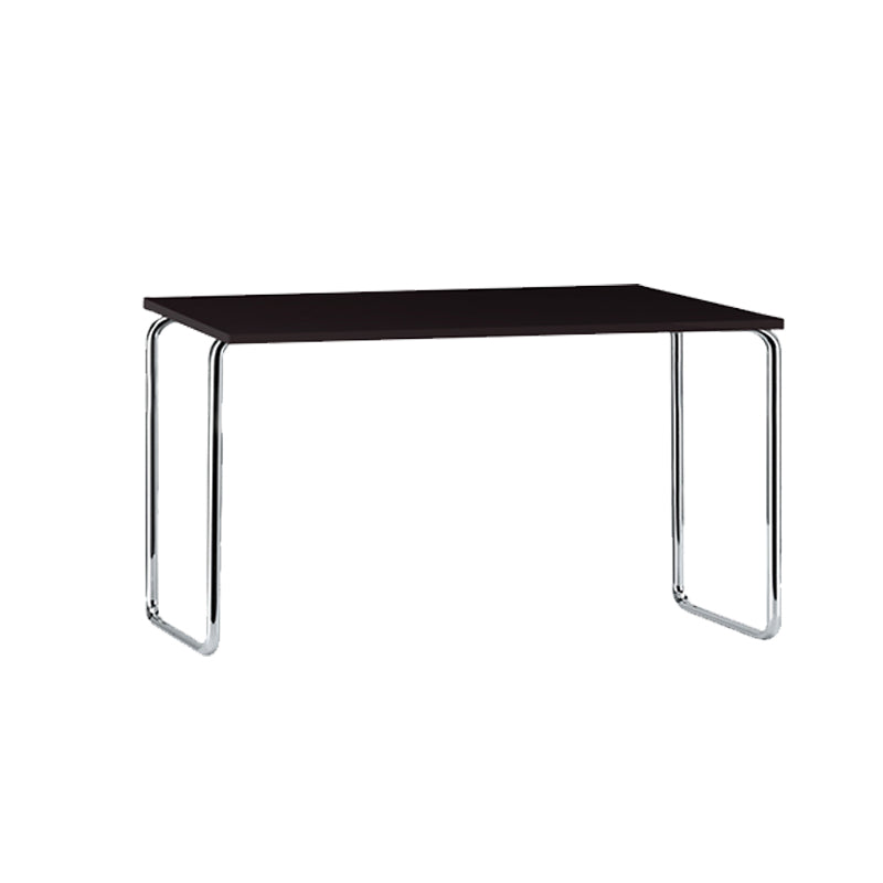 Glass Modern Style Writing Desk Rectangular Shape Task Table with 2-Legs for Home