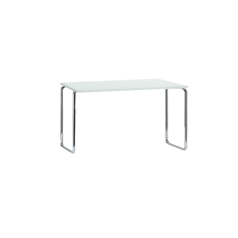 Glass Modern Style Writing Desk Rectangular Shape Task Table with 2-Legs for Home