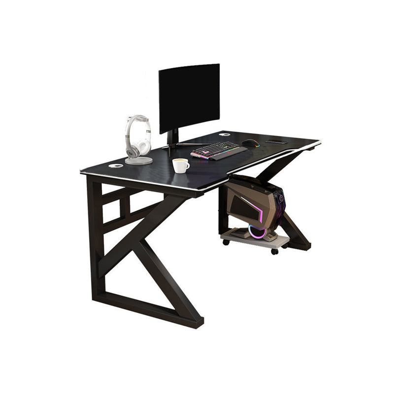 Stone Modern Style Computer Desk Rectangular Shape Task Table with 2-Legs for Home