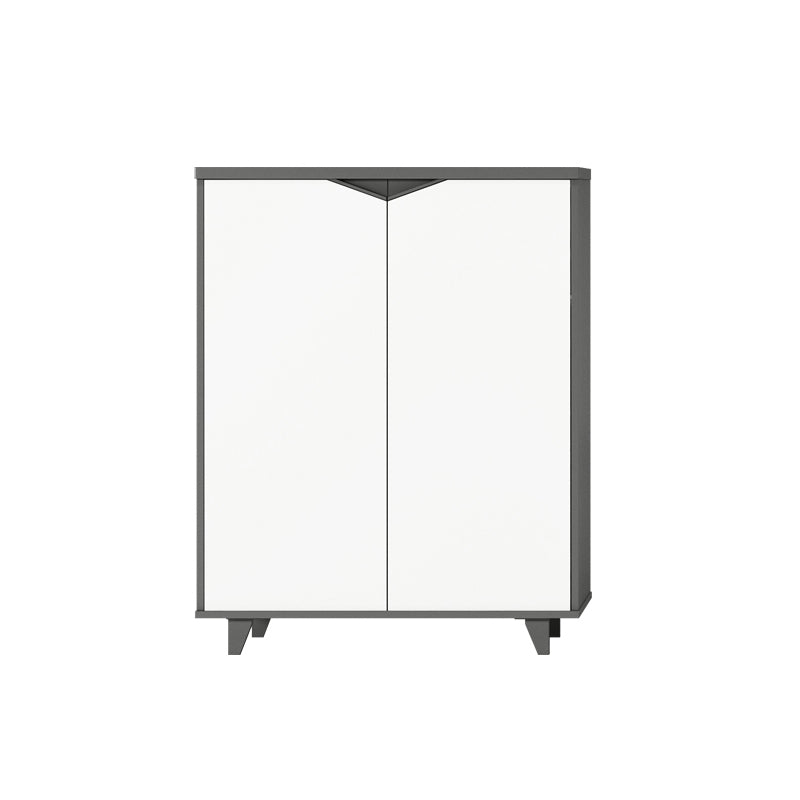 White Engineered Wood Filing Cabinet Contemporary Vertical File Cabinet