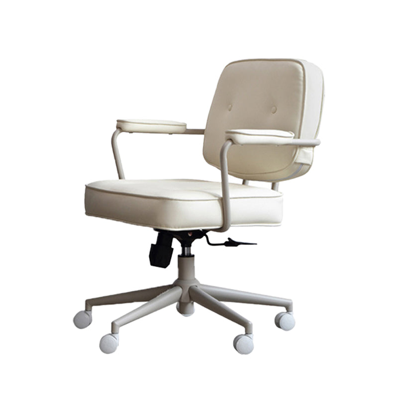 Modern Padded Arms Office Chair Leather Desk Chair with Wheels