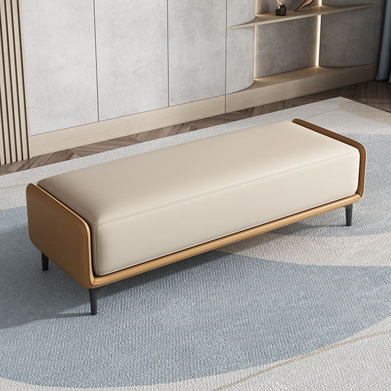 Modern Cushioned Seating Bench Rectangle Entryway and Bedroom Bench , 16 inch W