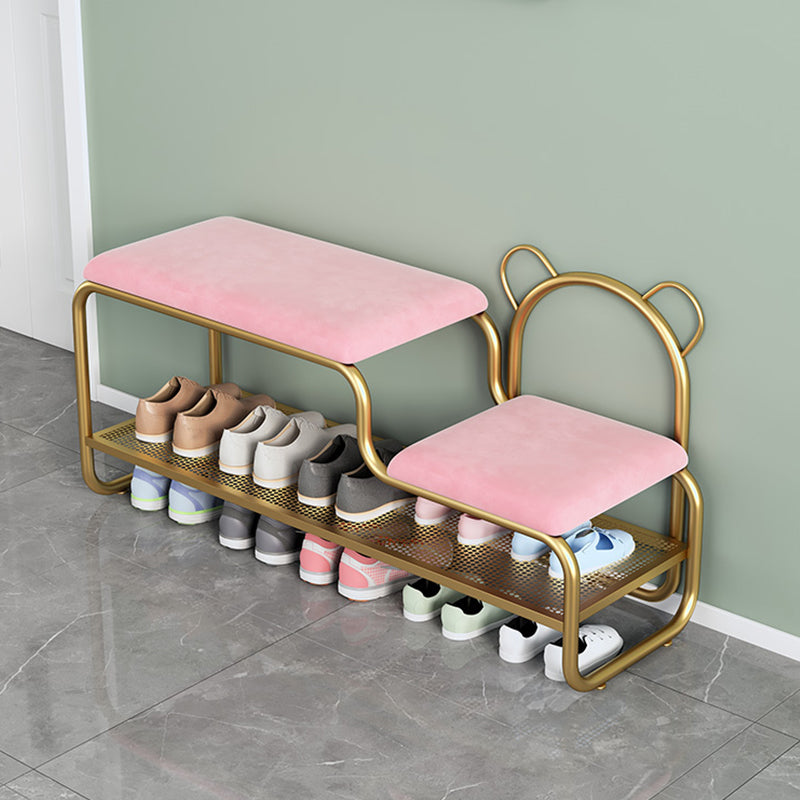 Cushioned Seating Bench Rectangle Shoe Storage Entryway Bench , 12.5 inch W