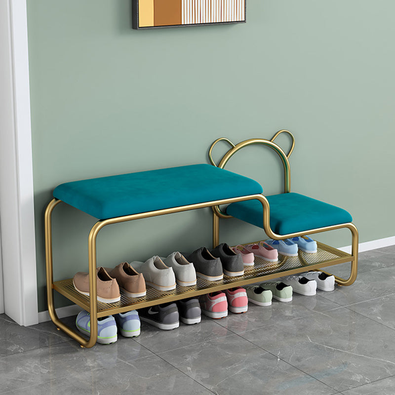 Cushioned Seating Bench Rectangle Shoe Storage Entryway Bench , 12.5 inch W