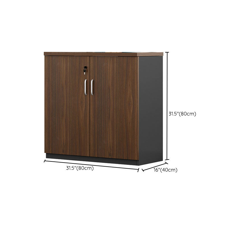 Nordic Style File Cabinet Wood Lateral File Cabinet with Locking Storage